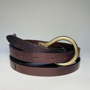 Brand New! Horse Shoe Wrap Buckle Leather Belt Retail $128.